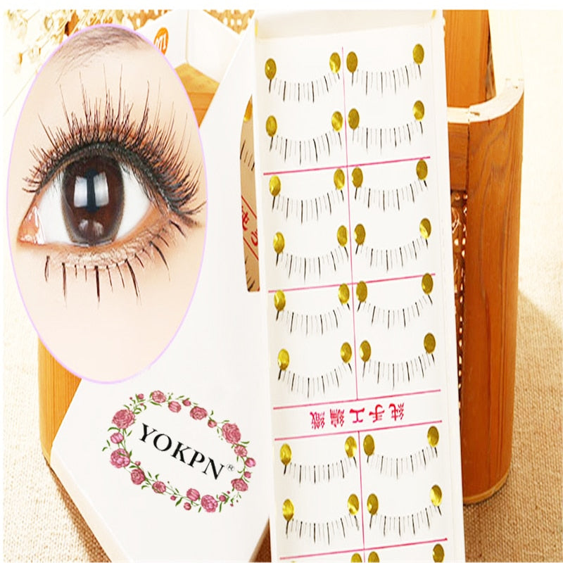 YOKPN 10 Pairs Black Short Lower Lashes