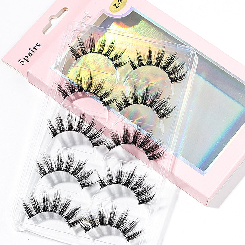 3D Faux Mink Hair Cross False Eyelashes
