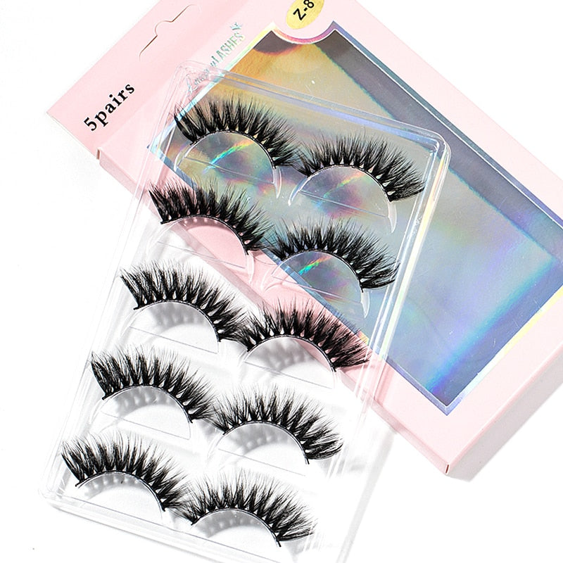 3D Faux Mink Hair Cross False Eyelashes