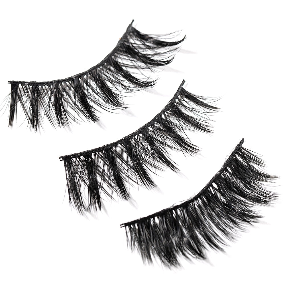 3D Faux Mink Hair Cross False Eyelashes