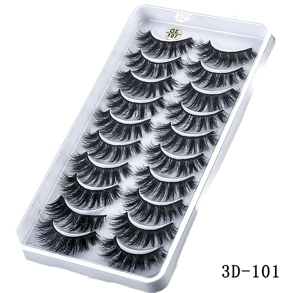 3D Faux Mink Hair Cross False Eyelashes