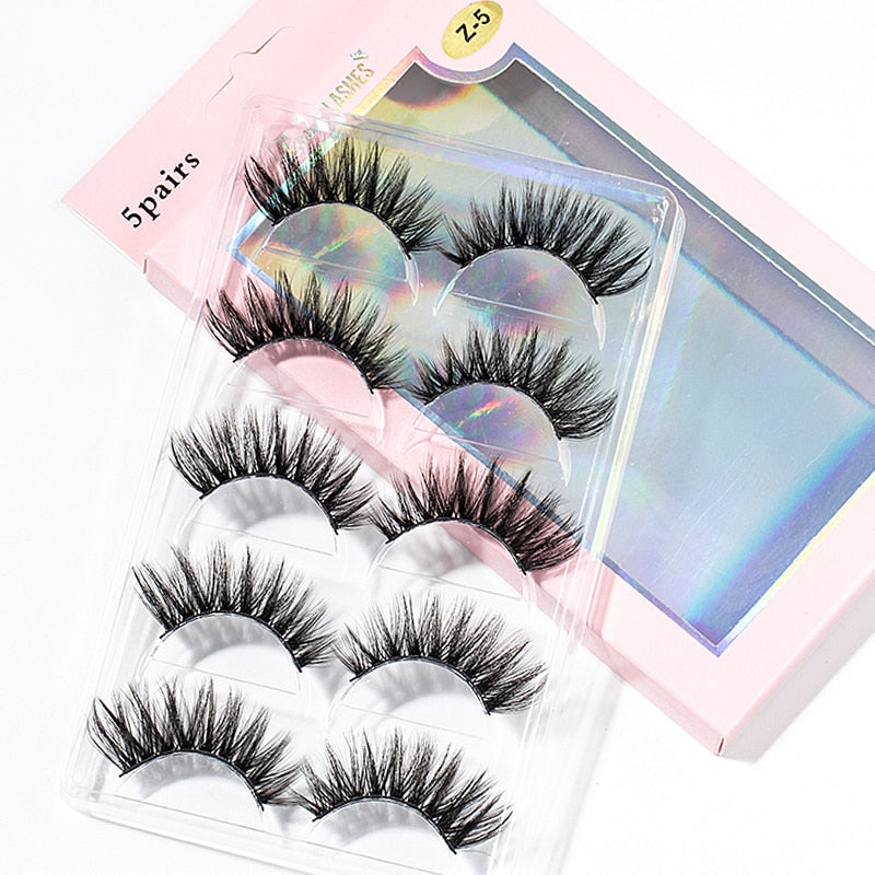 3D Faux Mink Hair Cross False Eyelashes