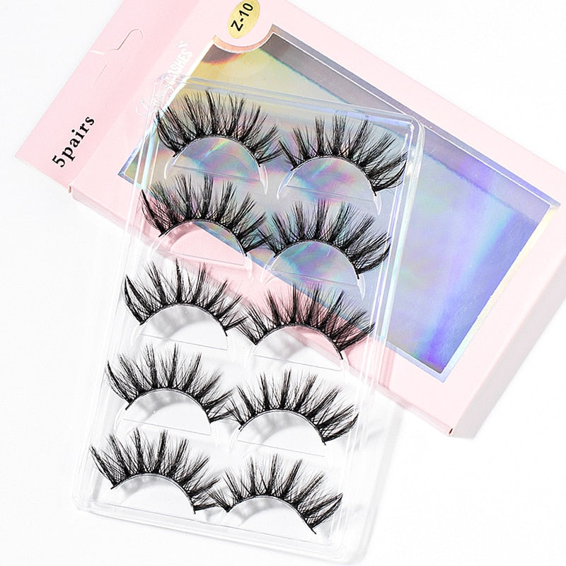 3D Faux Mink Hair Cross False Eyelashes