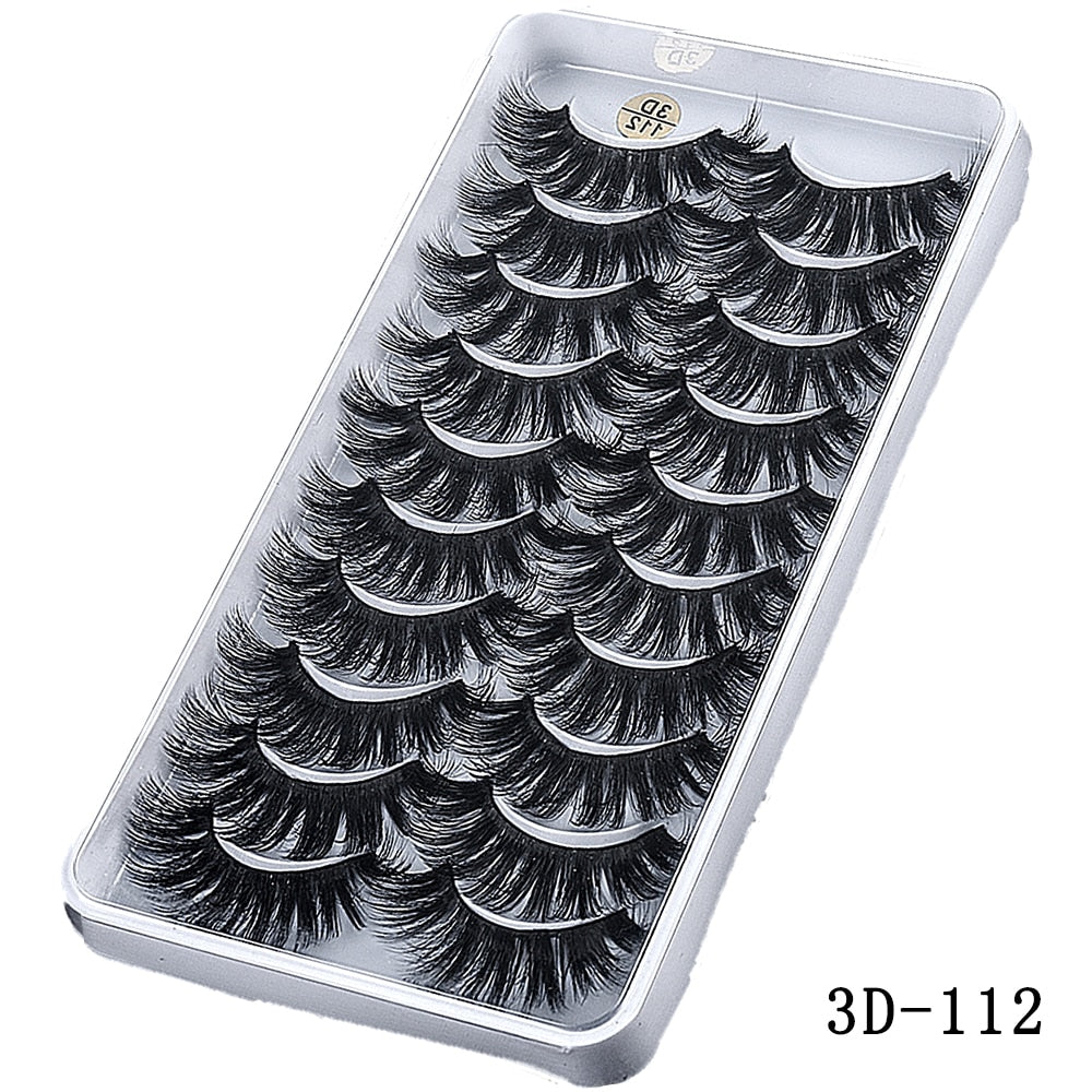 3D Faux Mink Hair Cross False Eyelashes