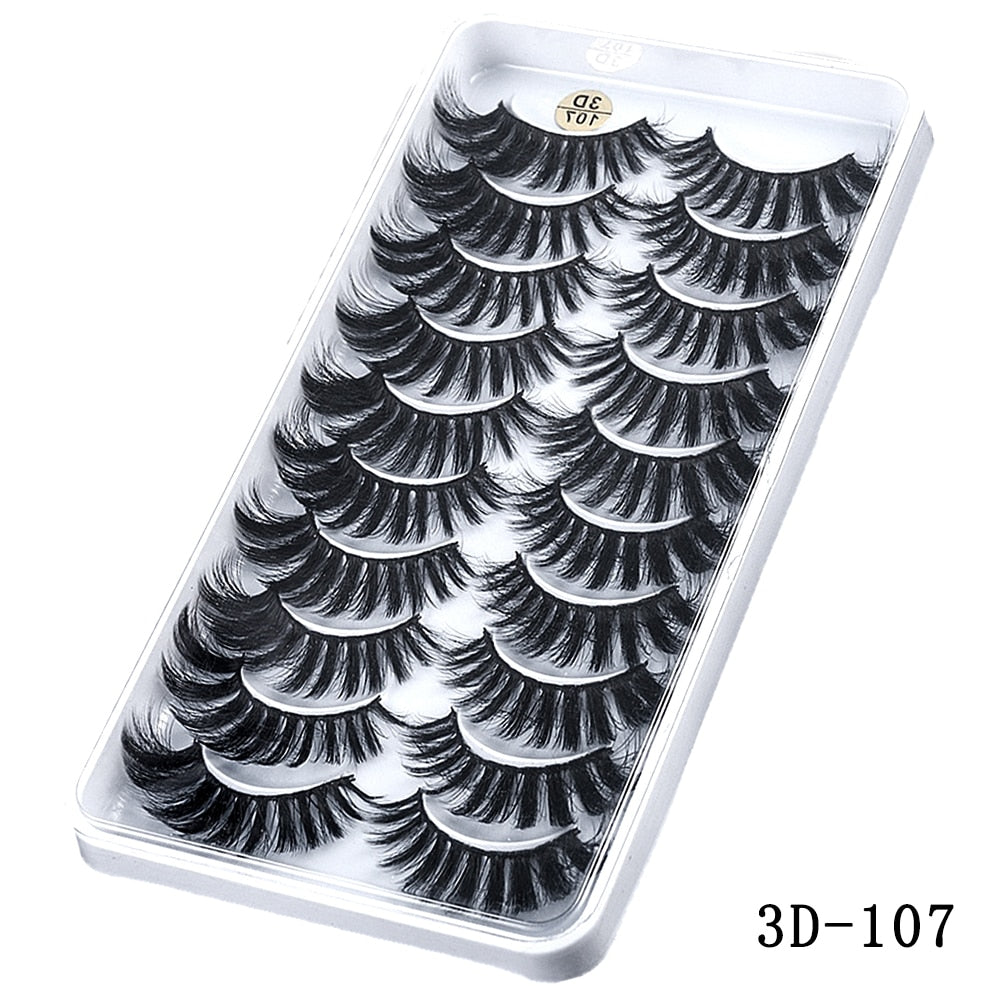 3D Faux Mink Hair Cross False Eyelashes
