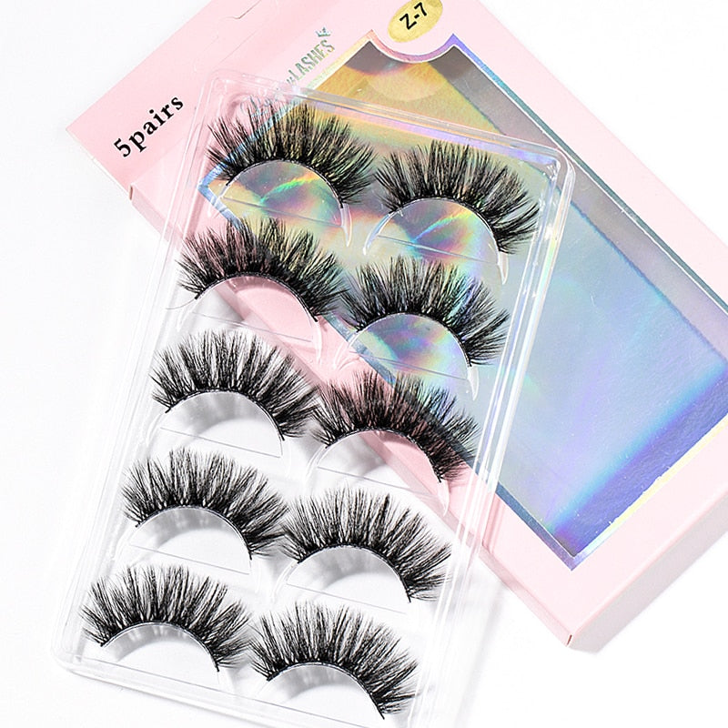 3D Faux Mink Hair Cross False Eyelashes