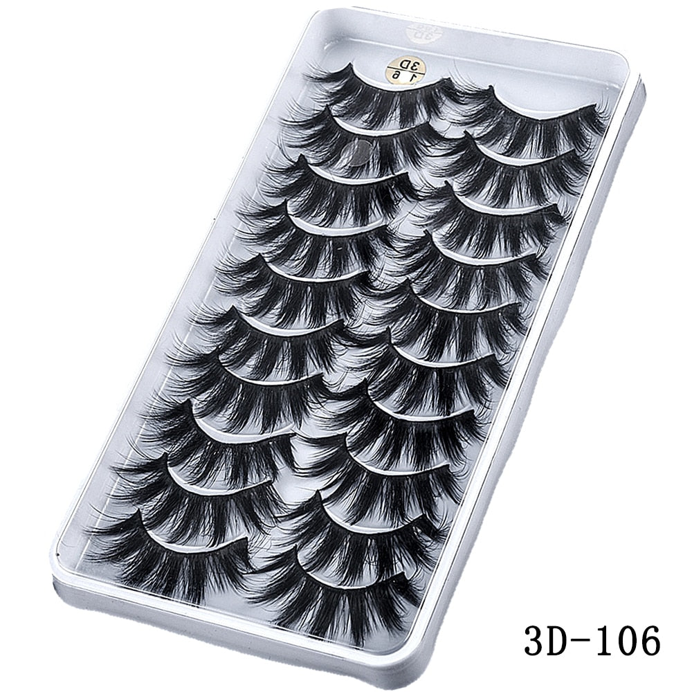 3D Faux Mink Hair Cross False Eyelashes