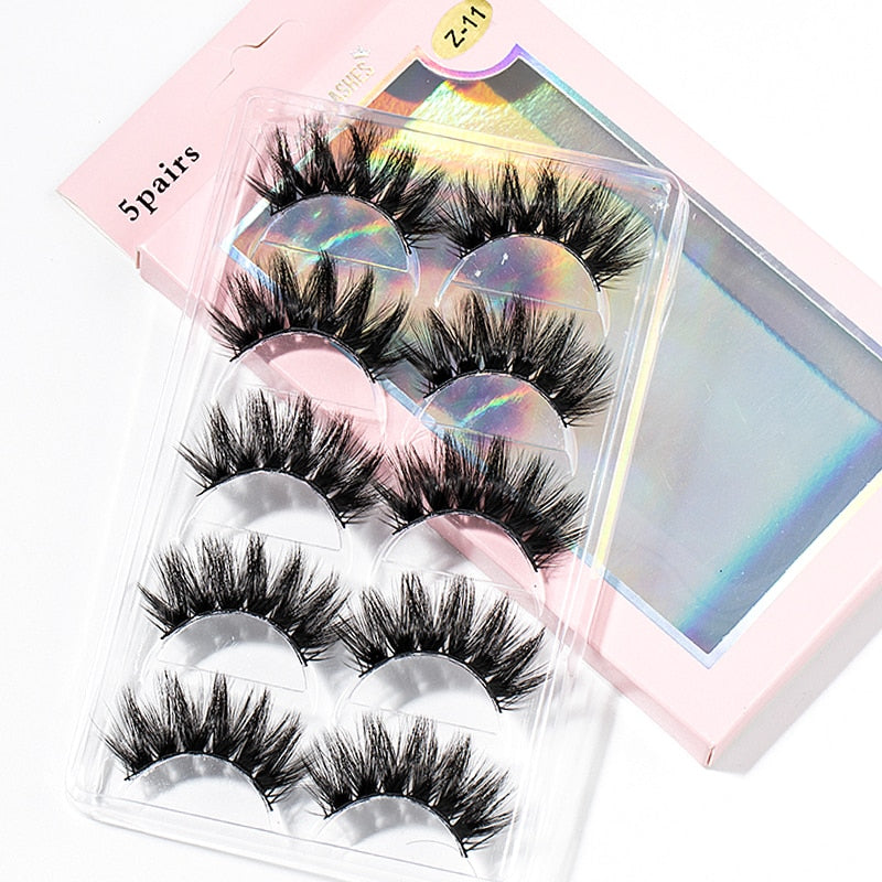 3D Faux Mink Hair Cross False Eyelashes