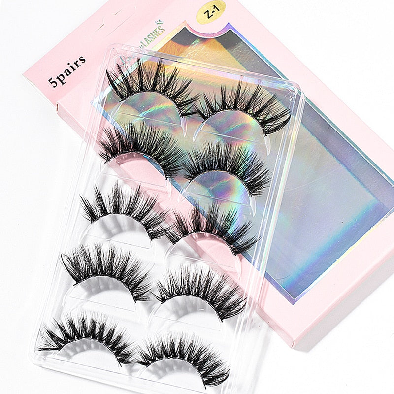 3D Faux Mink Hair Cross False Eyelashes