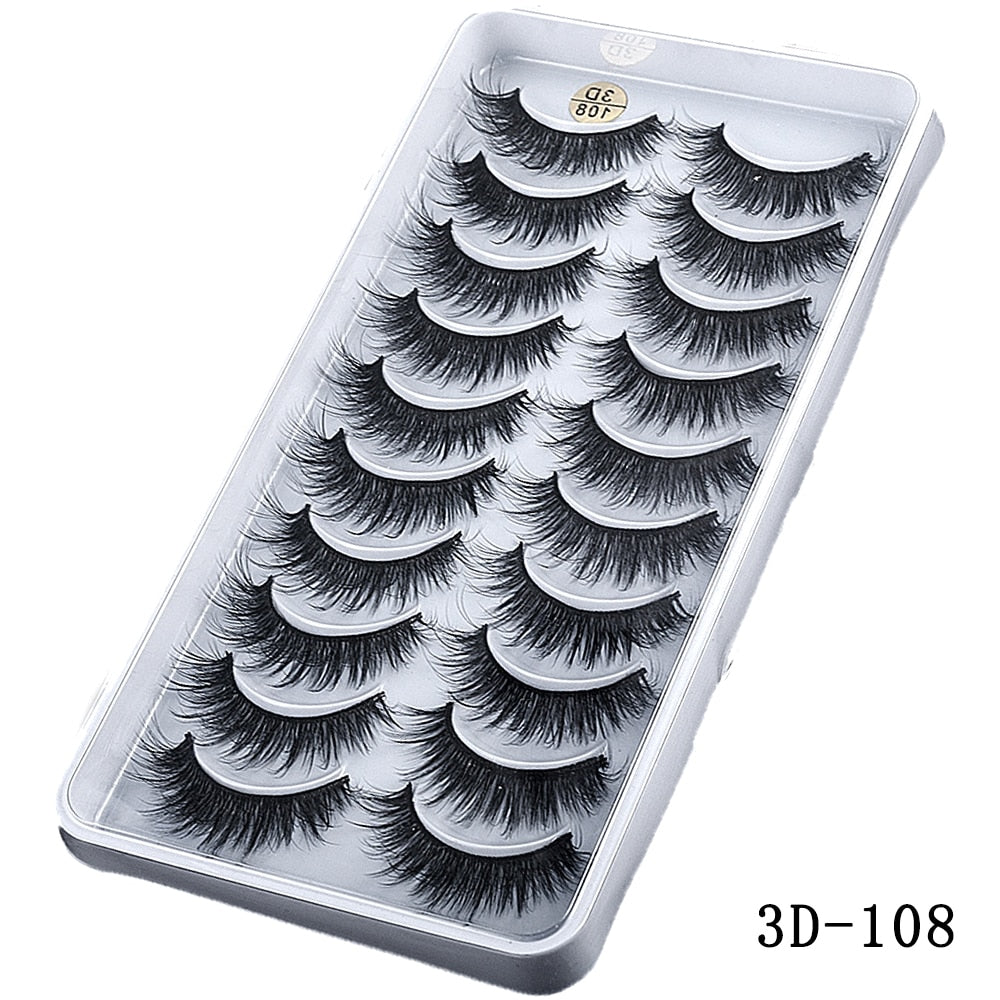 3D Faux Mink Hair Cross False Eyelashes