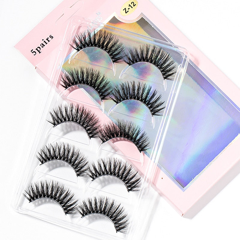3D Faux Mink Hair Cross False Eyelashes